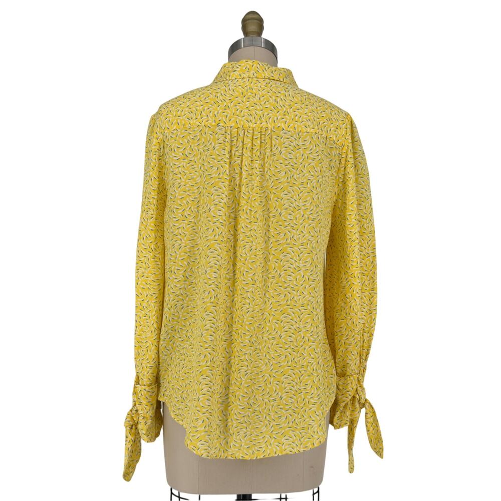 Anthropologie Maeve Blithe Button-Down Top size 4 Bow Detail Sleeve - Picture 6 of 11